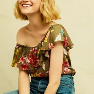 Maeve Vallita Off-the-shoulder Floral Top